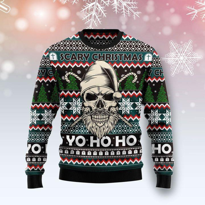 Skull Scary Ugly Christmas Sweater, Perfect Holiday Gift