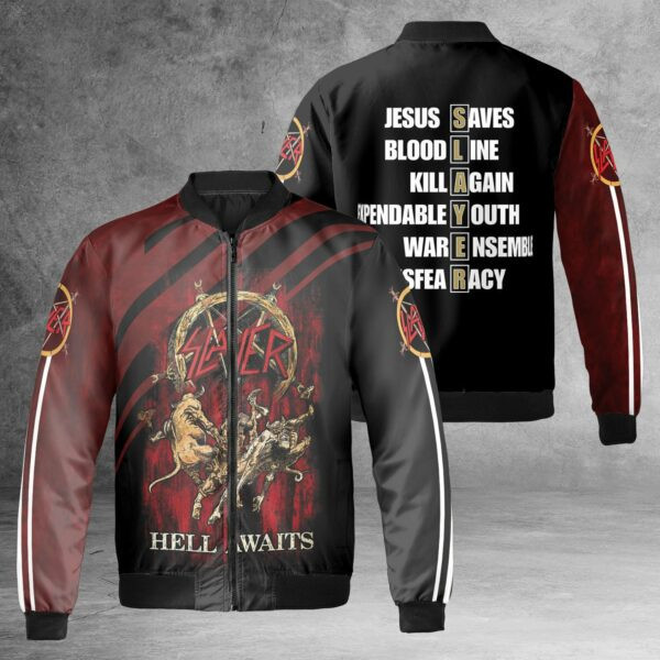 Slayer Rock Band Hell Awaits Bomber Jacket | Streetwear Jacket for Men & Women | Fan Gift