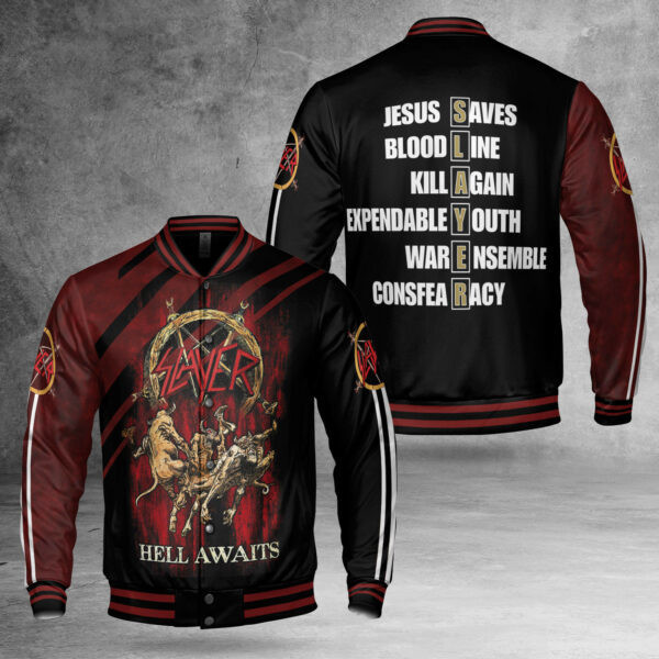 Slayer Rock Band Hell Awaits Trending Baseball Jacket Fashion Baseball Jacket for Men & Women | Music Fan Gift