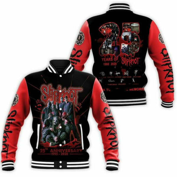 Slipknot 25th Anniversary All Members Signature Baseball Jacket for Men & Women | Music Fan Gift