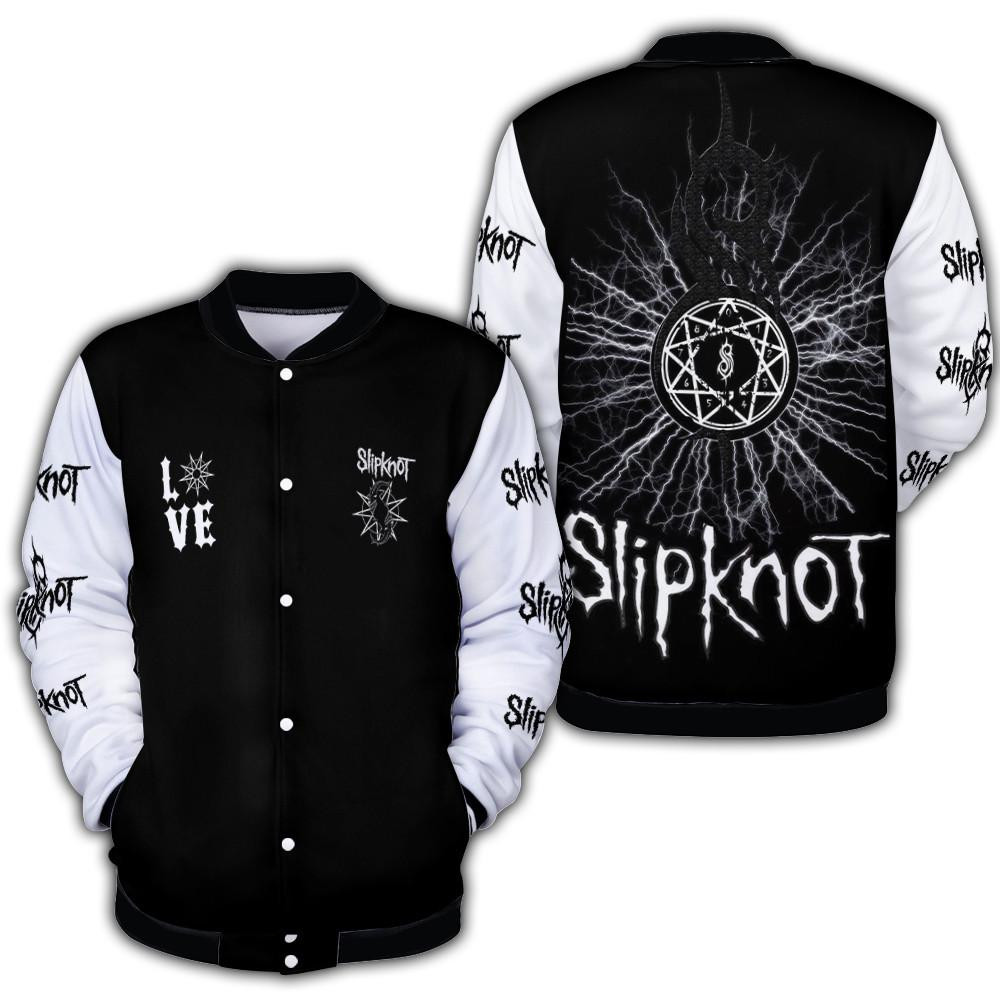Slipknot Logo Music Band Baseball Jacket for Men & Women | Music Fan Gift