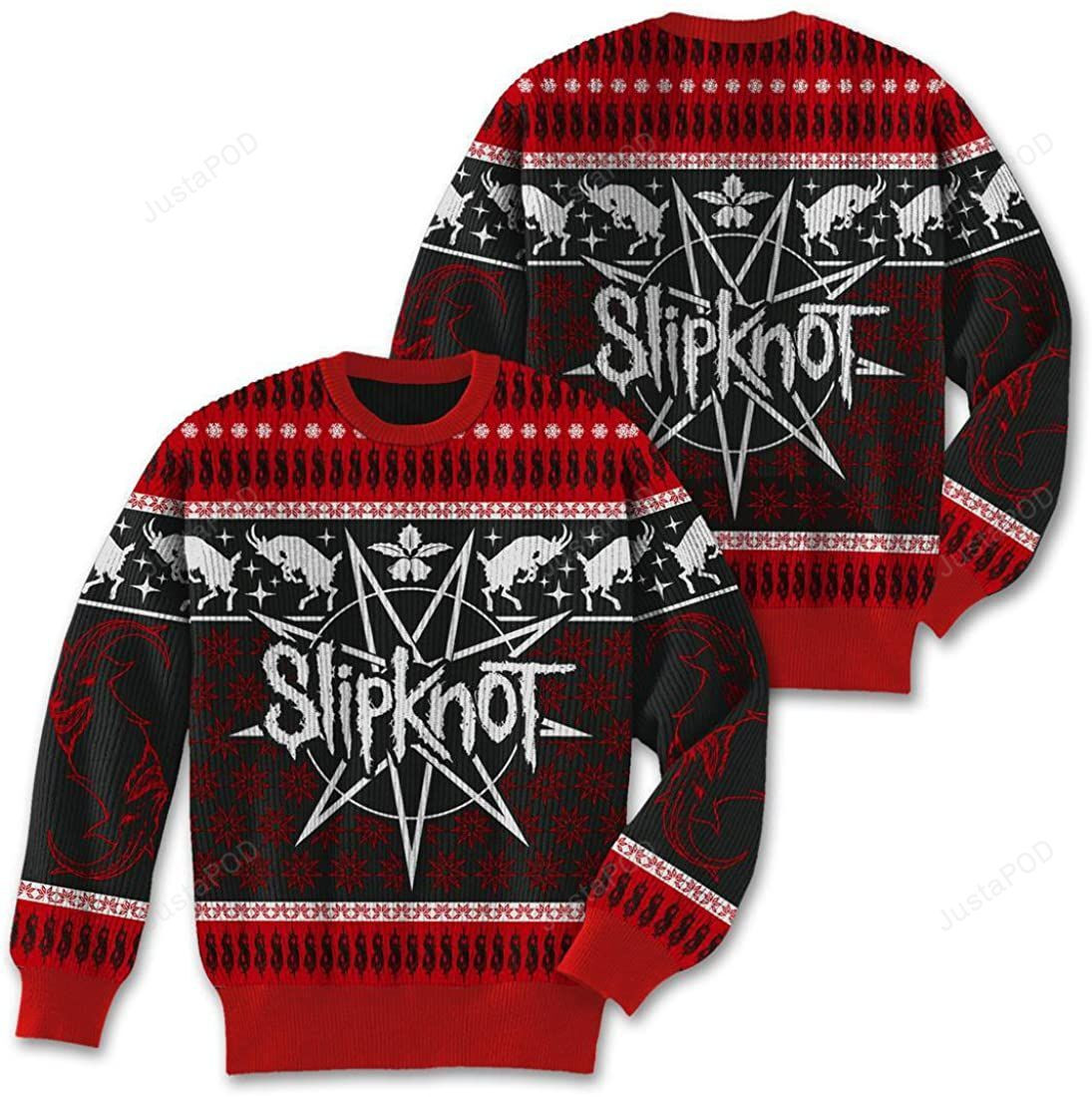 Slipknot - Pentagram Ugly Christmas Adult Sweater, Ugly Christmas Sweater, Perfect Holiday Gift