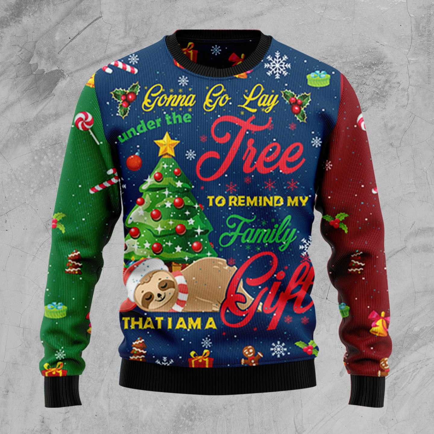 Sloth Gift Ugly Christmas Sweater, Perfect Holiday Gift