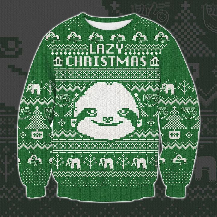 Sloth Lazy Ugly Christmas Sweater, Perfect Holiday Gift