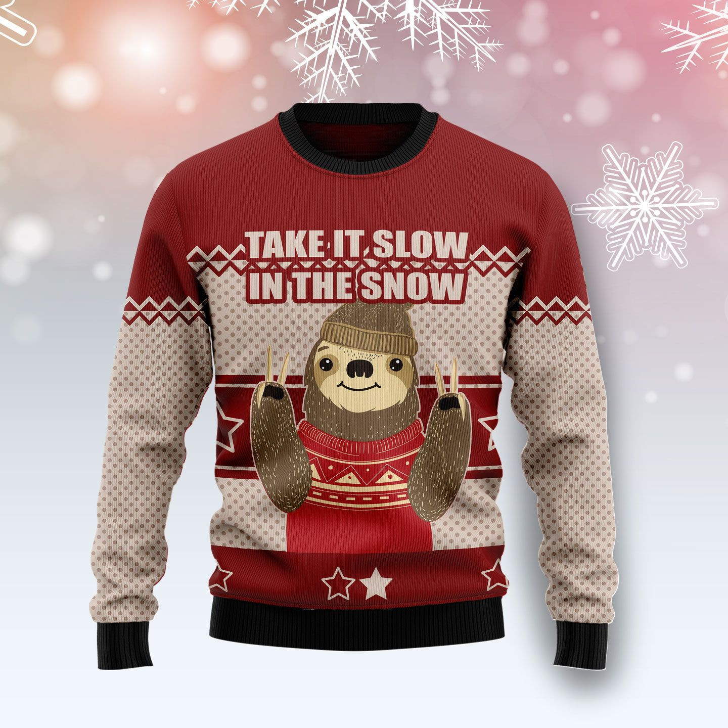 Sloth Take It Slow T Ugly Christmas Sweater, Perfect Holiday Gift