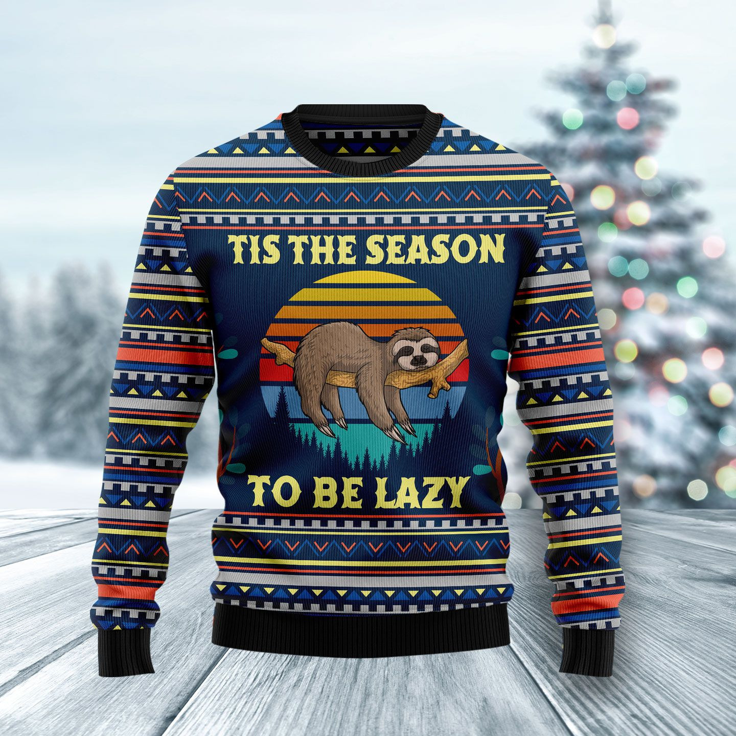 Sloth Tis The Season Ugly Christmas Sweater, Perfect Holiday Gift