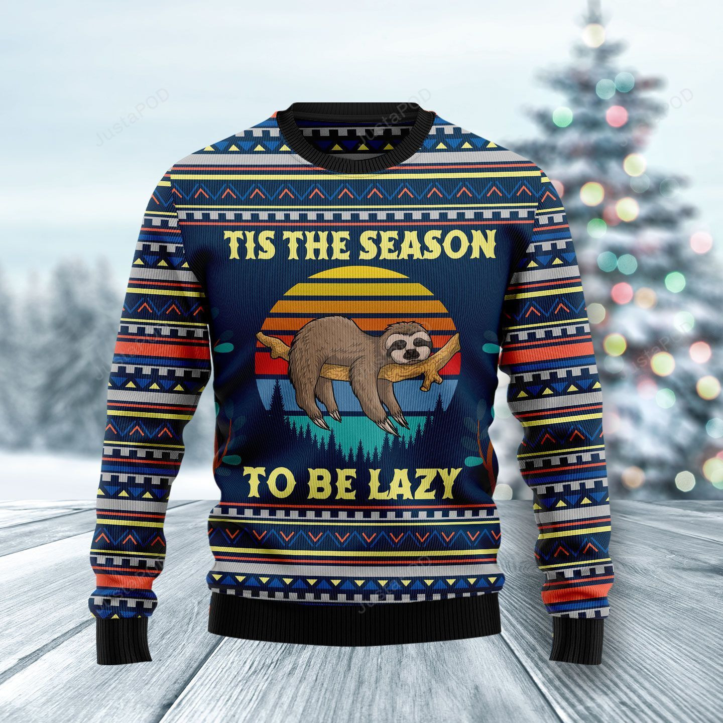Sloth Tis The Season Ugly Christmas Sweater, Perfect Holiday Gift