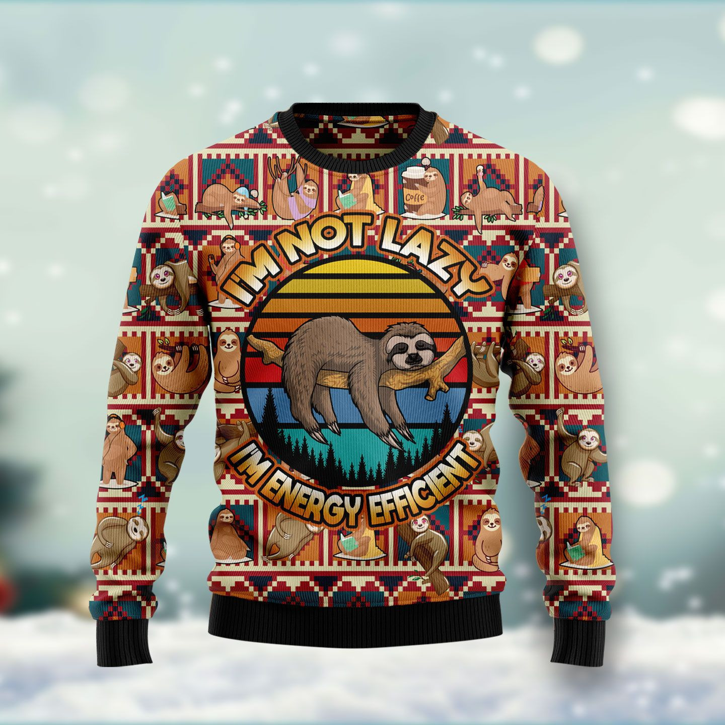 Sloth Ugly Christmas Sweater, Perfect Holiday Gift