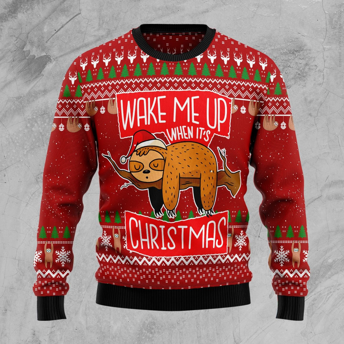 Sloth Ugly Christmas Sweater, Perfect Holiday Gift
