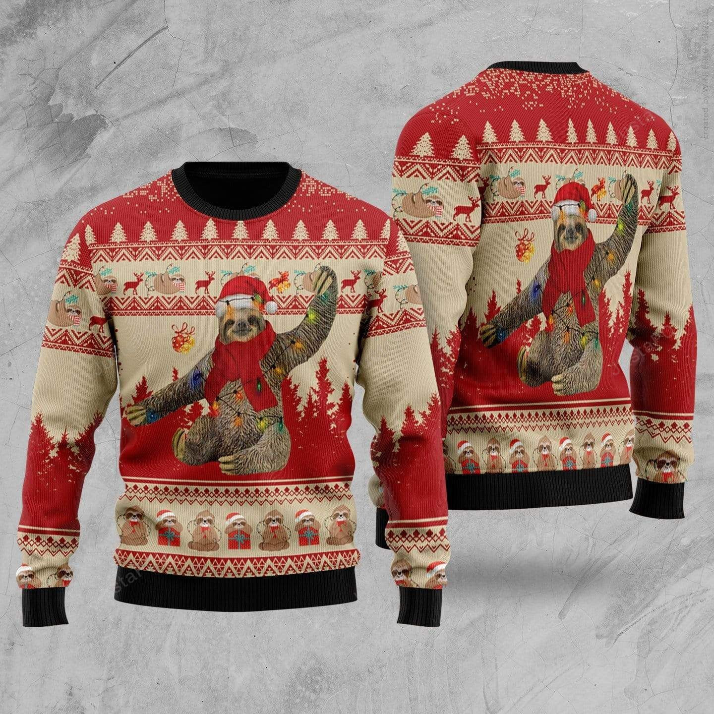Sloth Ugly Christmas Sweater, Perfect Holiday Gift
