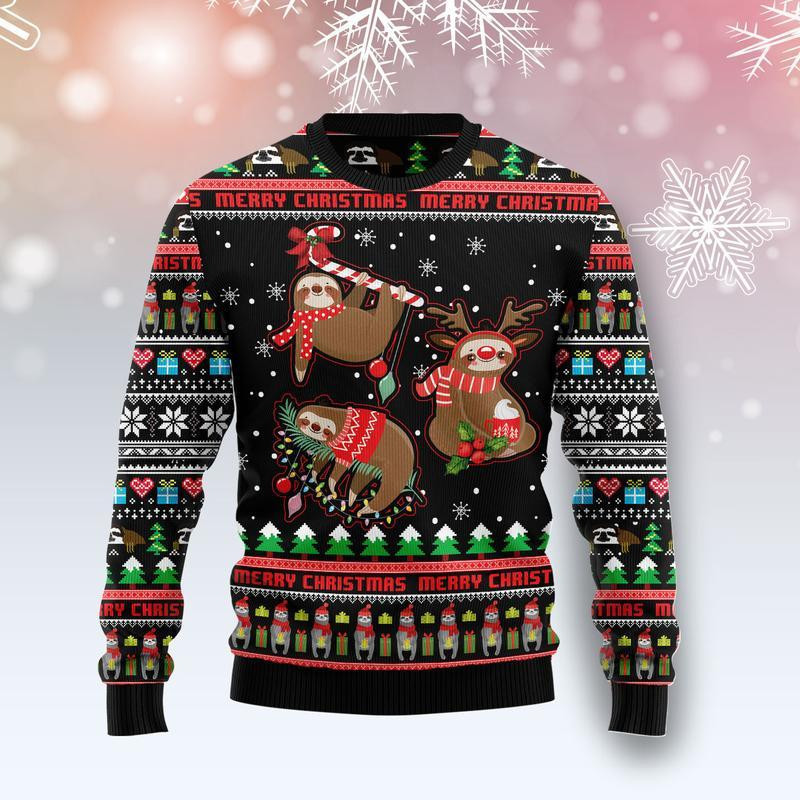 Sloth Ugly Christmas Sweater, Perfect Holiday Gift