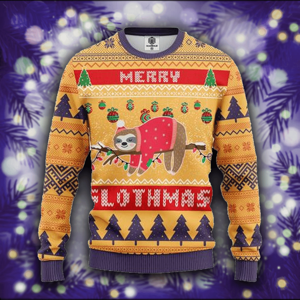 Sloth Ugly Christmas Sweater, Perfect Holiday Gift