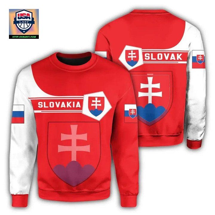 Slovakia Coat Of Arms Sweater Simple Style J78