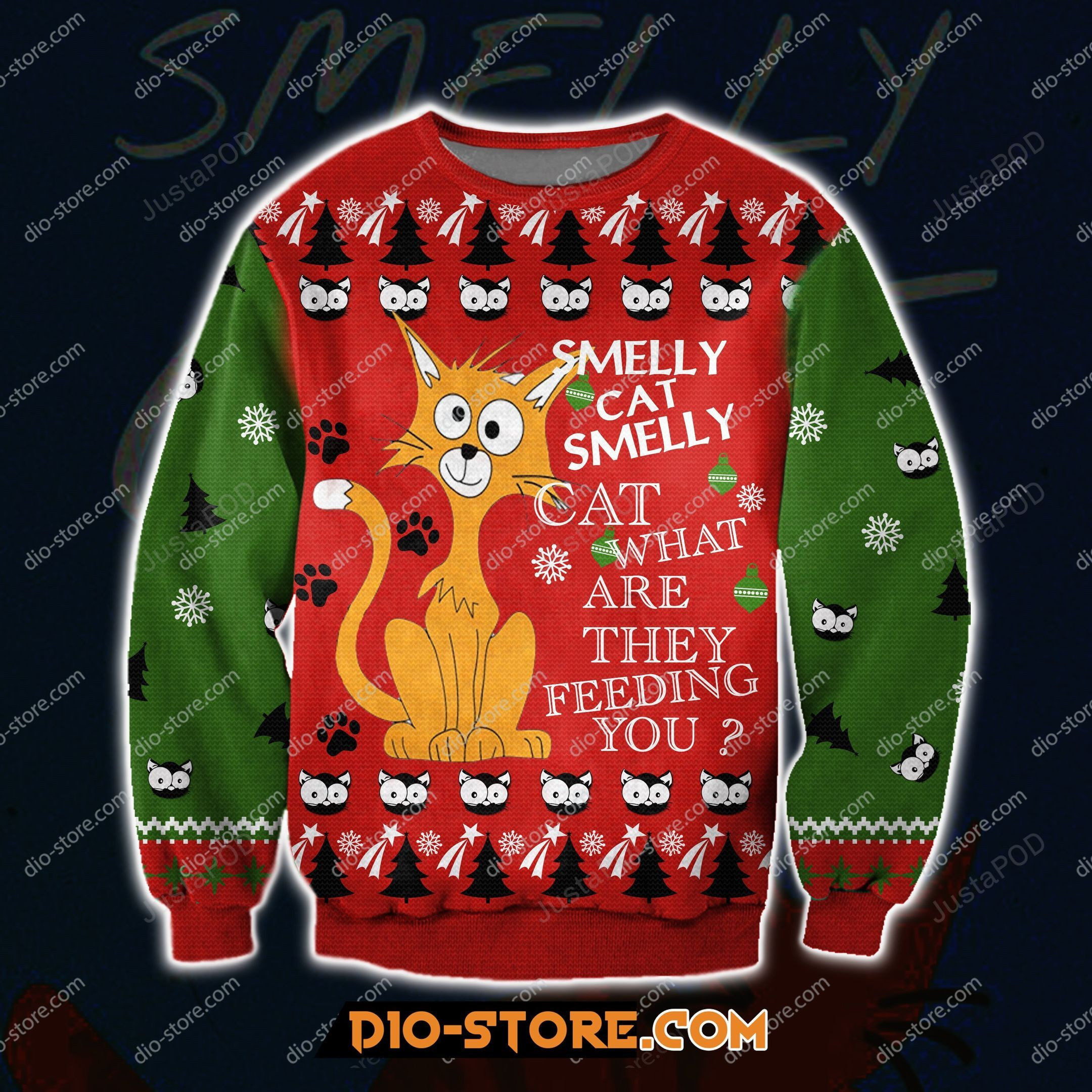 Smelly Cat Friends Movie Ugly Christmas Sweater,
