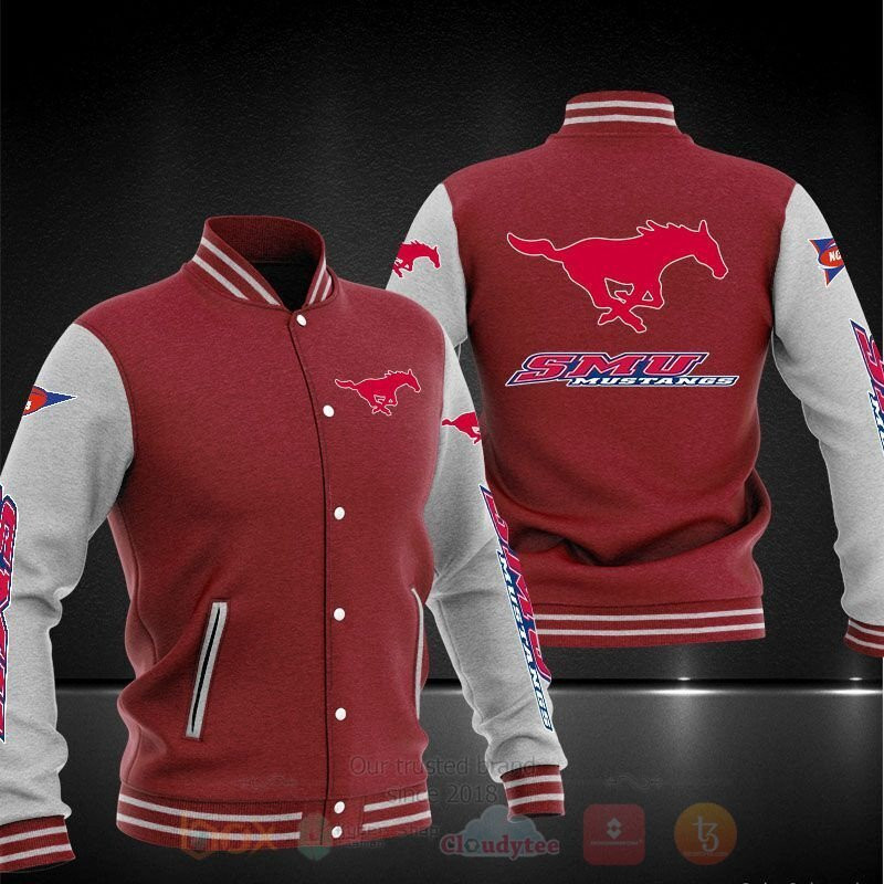 SMU Mustangs Varsity Baseball Jacket for Men & Women | NCAA Team Fan Gift