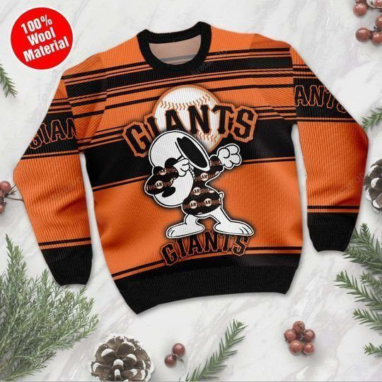 Snoopy And Charlie Brown San Francisco Giants Ugly Christmas Sweater, Perfect Holiday Gift