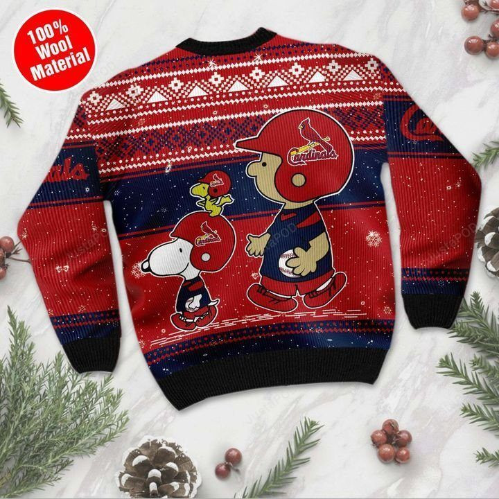 Snoopy And Charlie Brown St Louis Cardinals Ugly Christmas Sweater, Perfect Holiday Gift