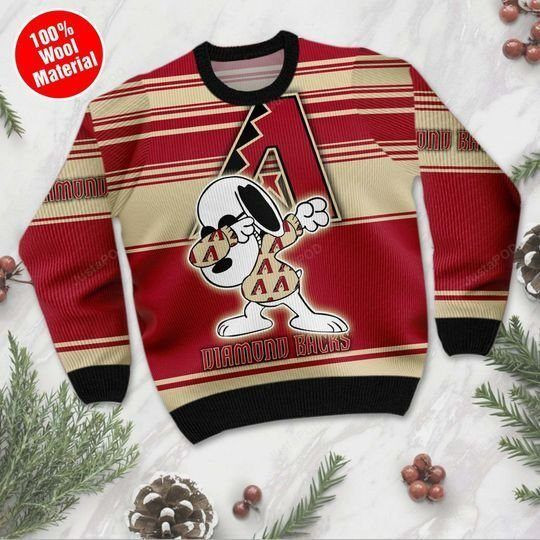 Snoopy Arizona Diamondbacks Ugly Christmas Sweater, Perfect Holiday Gift