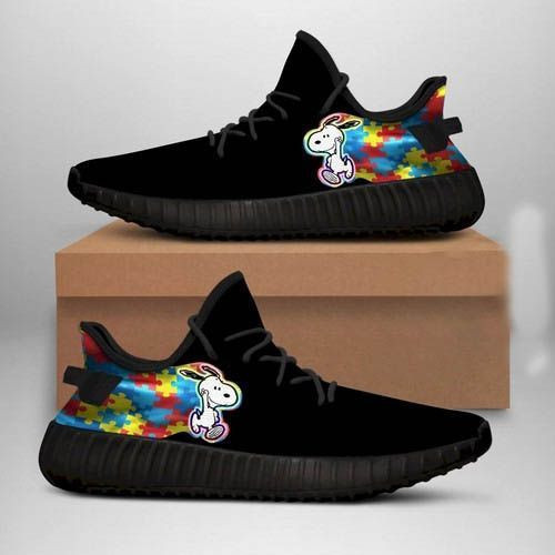 Snoopy Autism Love Black And White Gift Idea My Son Myfriend Father'S Day Shoes Sneakers