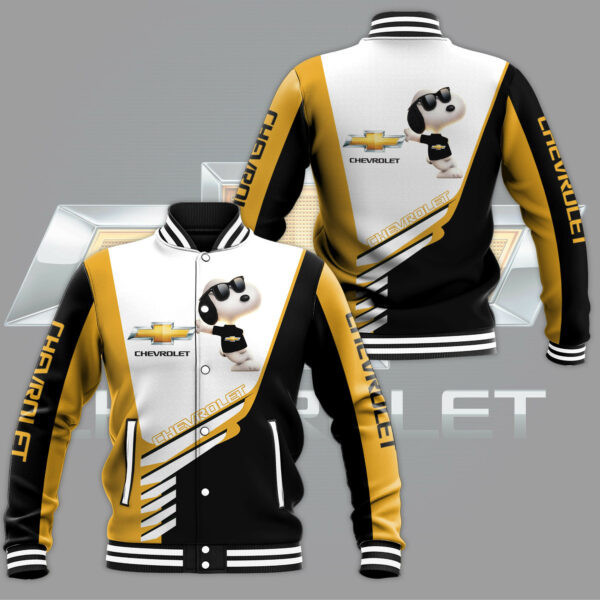 Snoopy Chevrolet Fashion Baseball Jacket for Men & Women | Cartoon Fan Gift