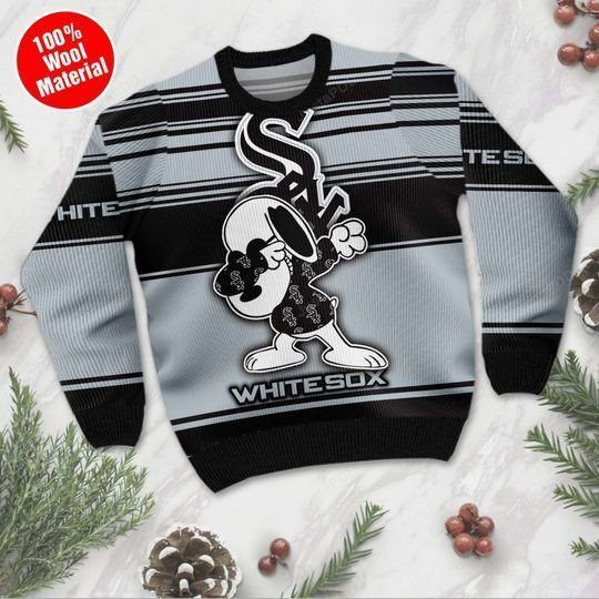 Snoopy Chicago White Sox Ugly Christmas Sweater Perfect Holiday Gift