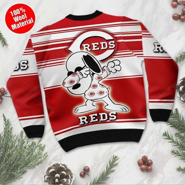 Snoopy Cincinnati Reds For Baseball Lover Ugly Christmas Sweater, Perfect Holiday Gift