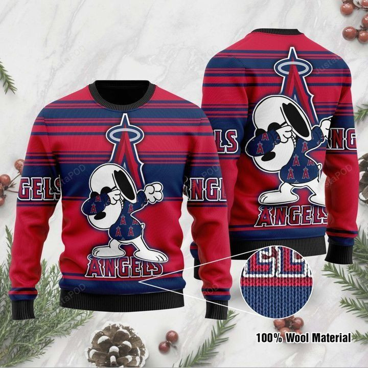 Snoopy Los Angeles Angels Ugly Christmas Sweater,