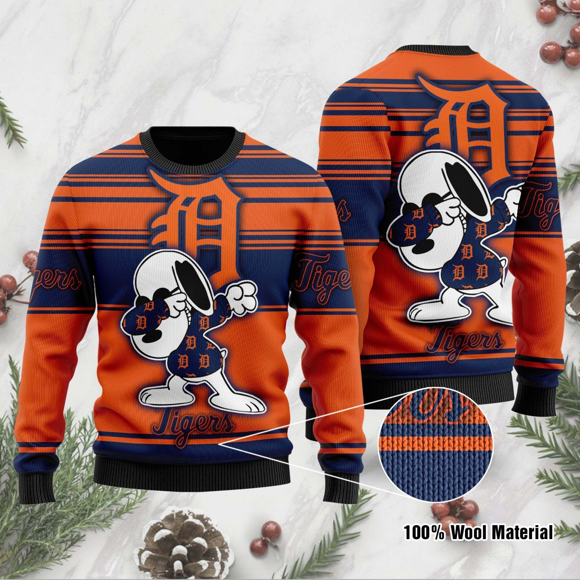 Snoopy Love Detroit Tigers For Baseball - Mlb Fans Ugly Christmas Sweater, Perfect Holiday Gift