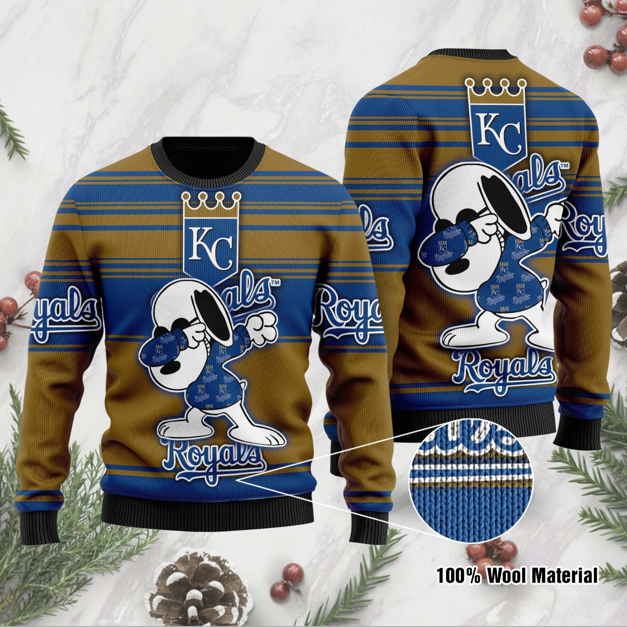 Snoopy Love Kansas City Royals For Baseball - Mlb Fans Ugly Christmas Sweater, Perfect Holiday Gift