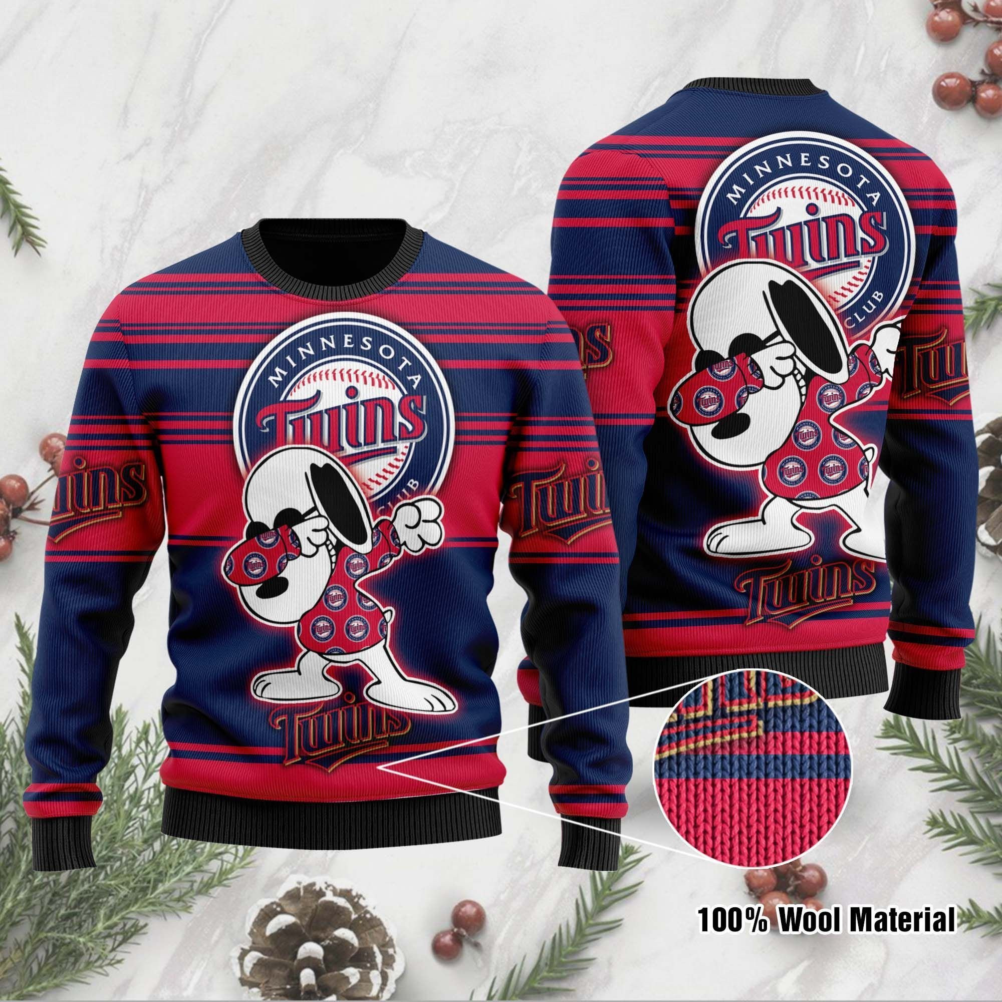 Snoopy Love Minnesota Twins For Baseball - Mlb Fans Ugly Christmas Sweater, Perfect Holiday Gift