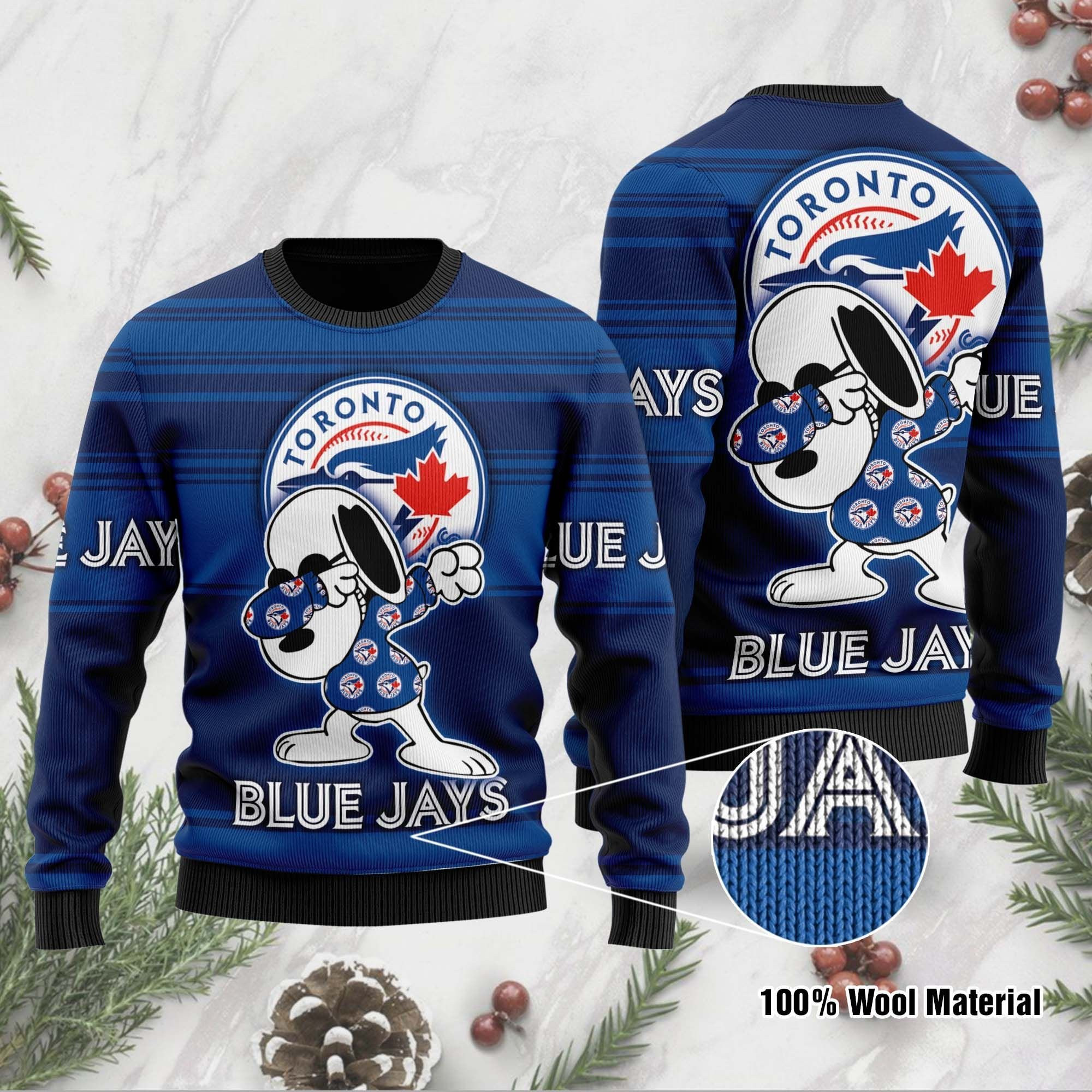 Snoopy Love Toronto Blue Jays For Baseball - Mlb Fans Ugly Christmas Sweater