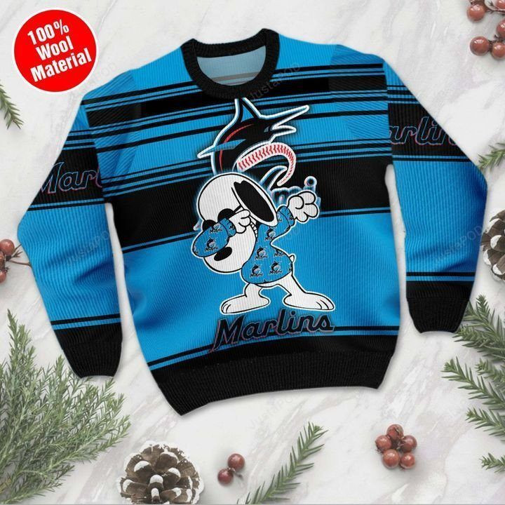 Snoopy Miami Marlins Ugly Christmas Sweater, Perfect Holiday Gift