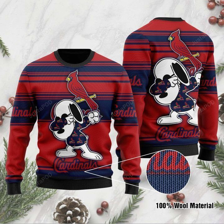 Snoopy St Louis Cardinals Ugly Christmas Sweater Perfect Holiday Gift