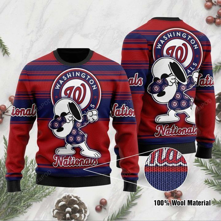 Snoopy Washington Nationals Ugly Christmas Sweater, Perfect Holiday Gift
