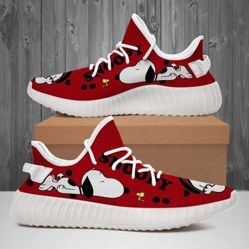 Snoopy White Boost All Over Printed Shoes Sneakers