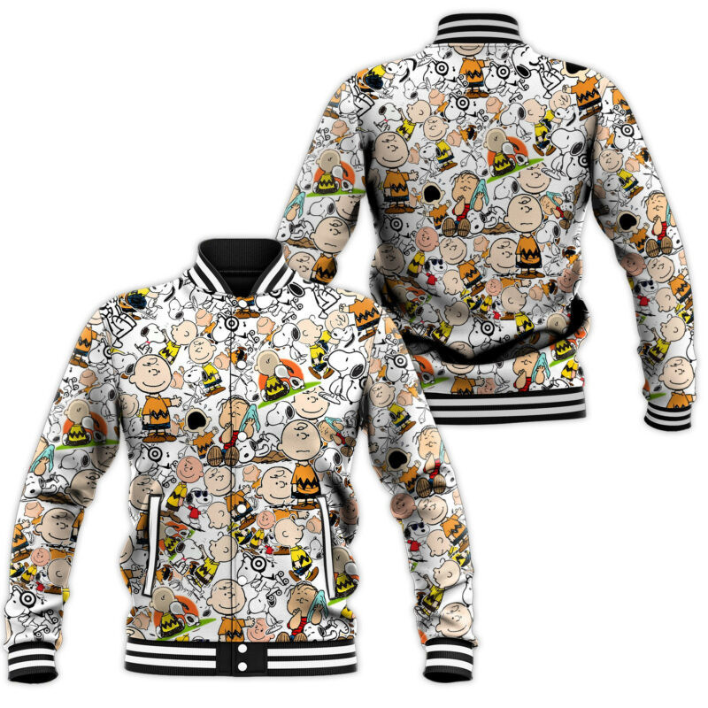 Snoopy x Tinker Bell x Aladdin x Dumbo Fashion Baseball Jacket for Men & Women | Cartoon Fan Gift