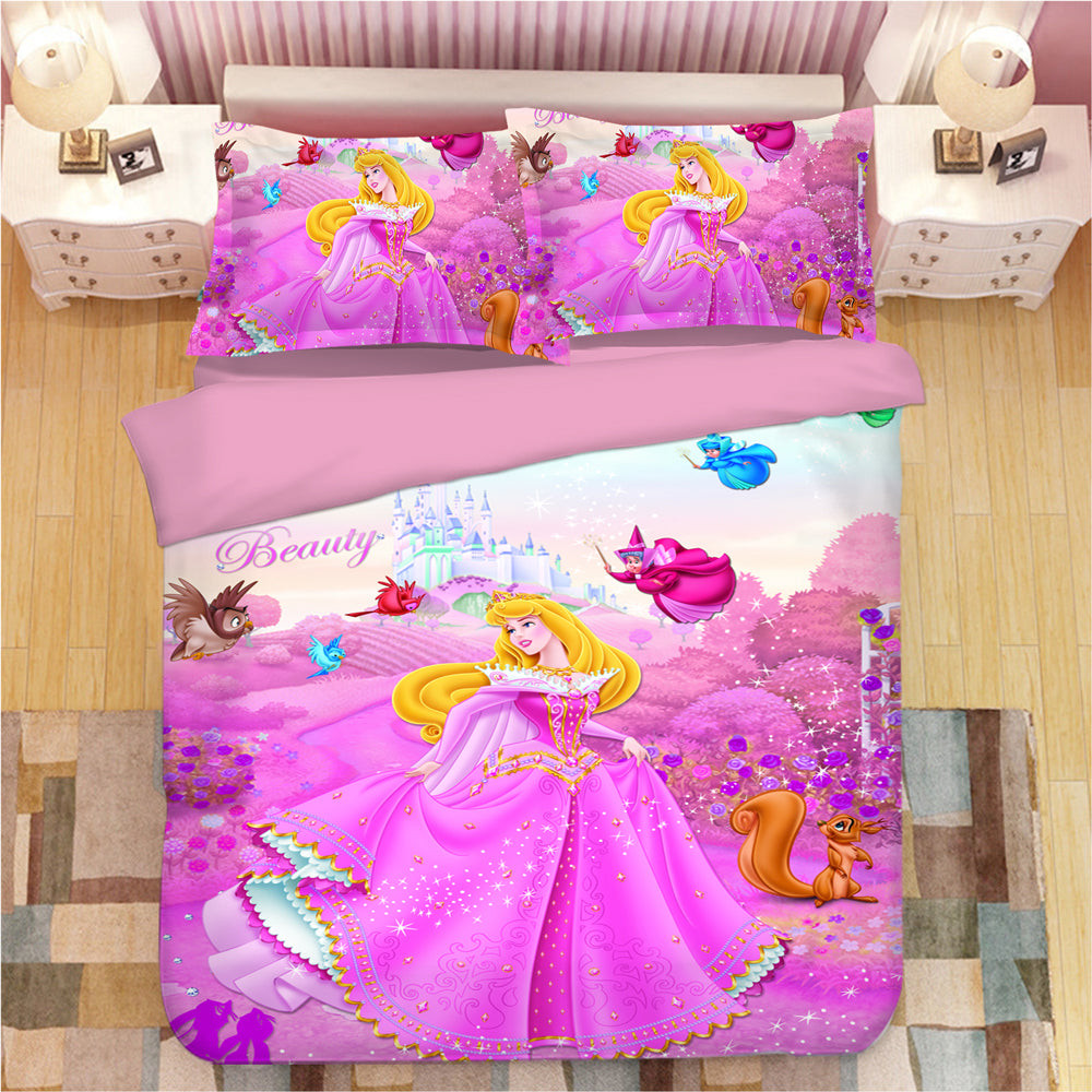 Snow White Princess Beauty Duvet Cover Quilt Cover Pillowcase Bedding Set Bed Linen Home Bedroom Decor