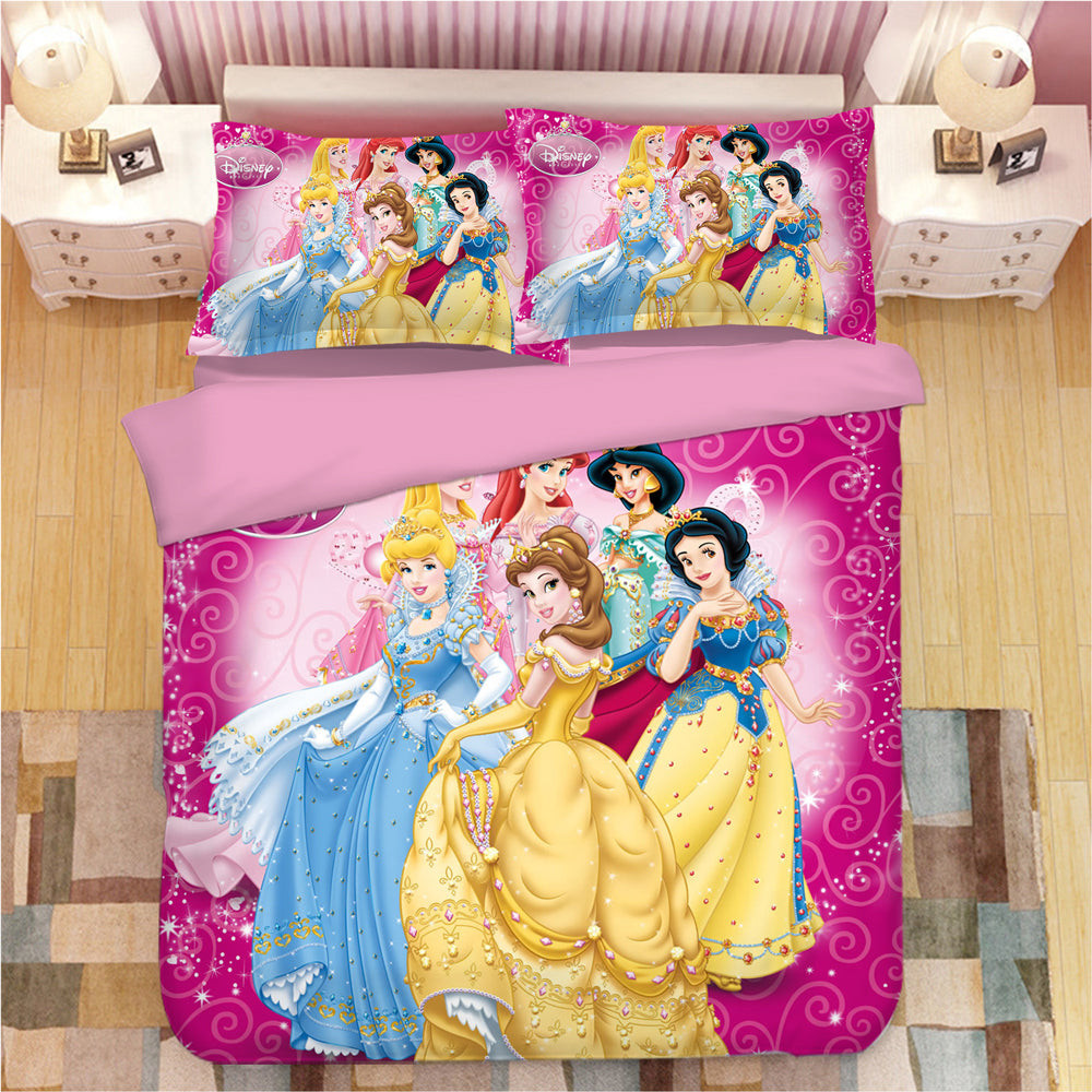 Snow White Princess Beauty Duvet Cover Quilt Cover Pillowcase Bedding Set Bed Linen Home Bedroom Decor