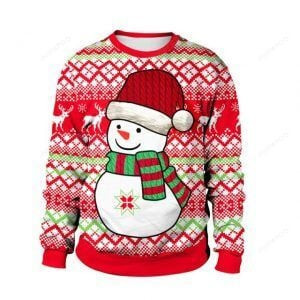 Snowman Christmas Ugly Christmas Sweater, Perfect Holiday Gift