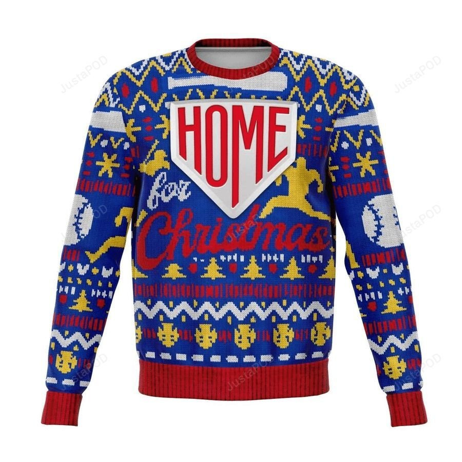 Softball Home For Christmas Ugly Christmas Sweater, Perfect Holiday Gift