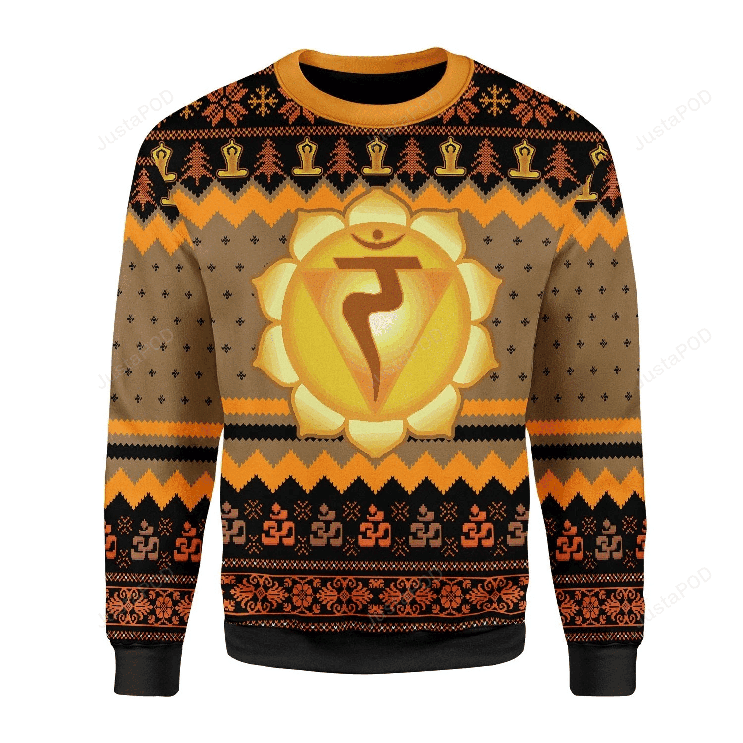 Solar Plexus Chakra Ugly Christmas Sweater, Perfect Holiday Gift