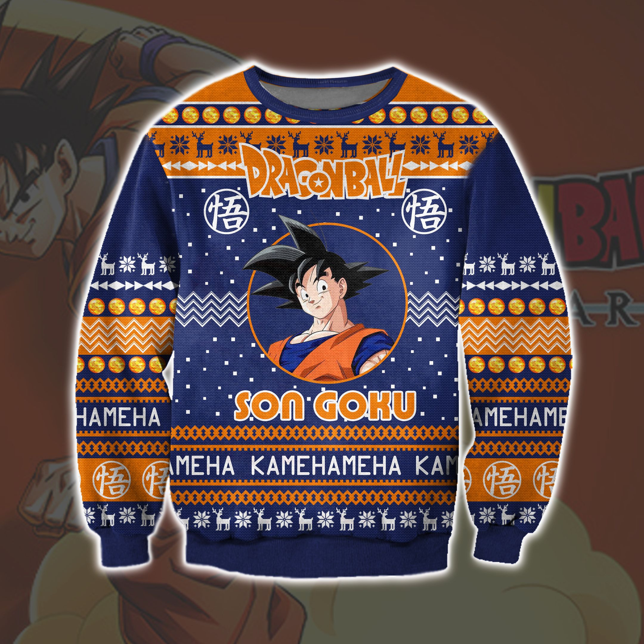 Son Goku Dragon Ball 3D Print Ugly Christmas Sweater