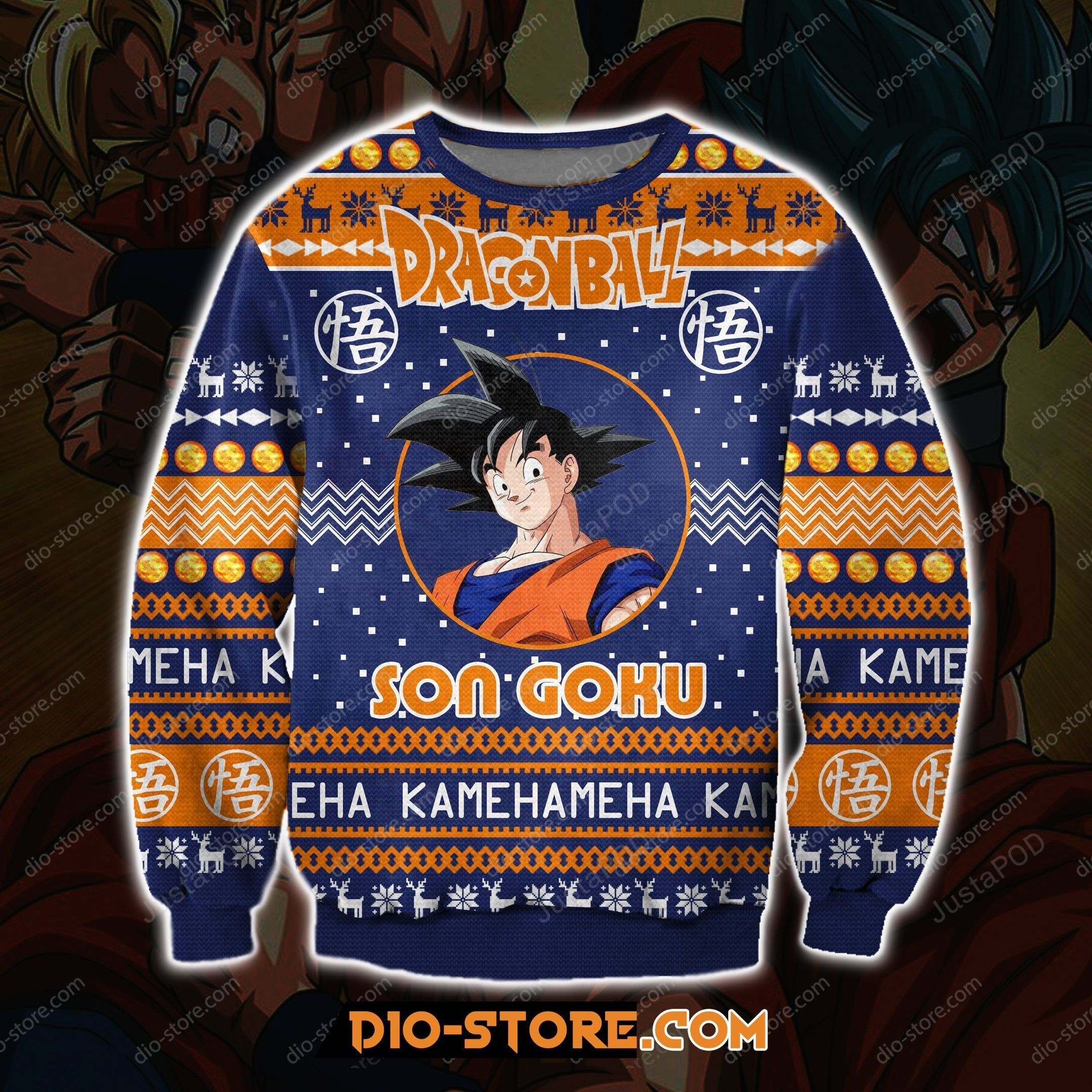 Son Goku Dragon Ball Ugly Christmas Sweater, Perfect Holiday Gift