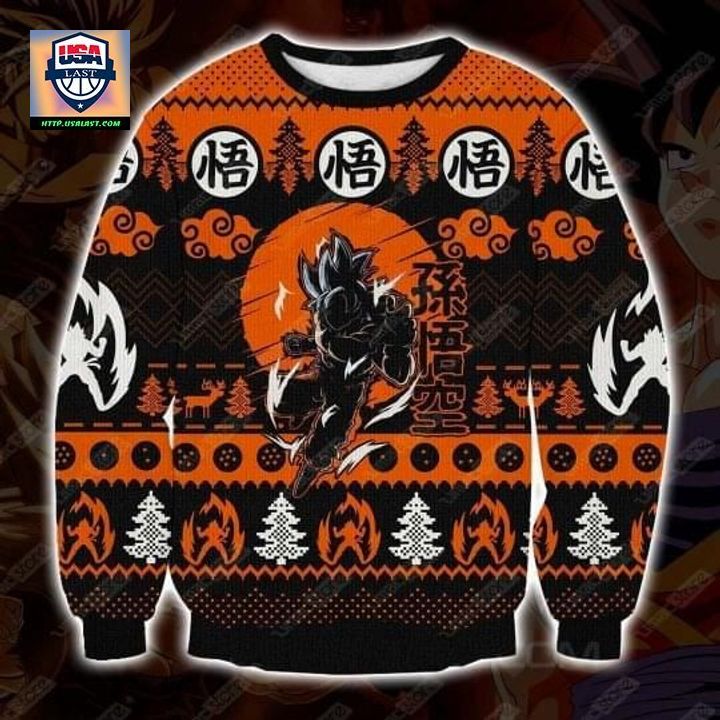 Songoku Super Saiyan Fighting Dragon Ball 3D Christmas Knitting Pattern Sweater 3D Hoodie Sweater Tshirt
