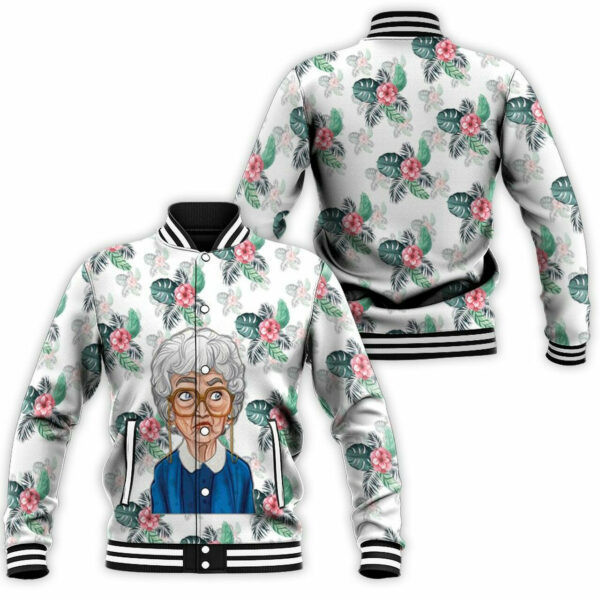 Sophia Petrillo The Golden Girls Flowers Baseball Jacket for Men & Women | Movie Fan Gift