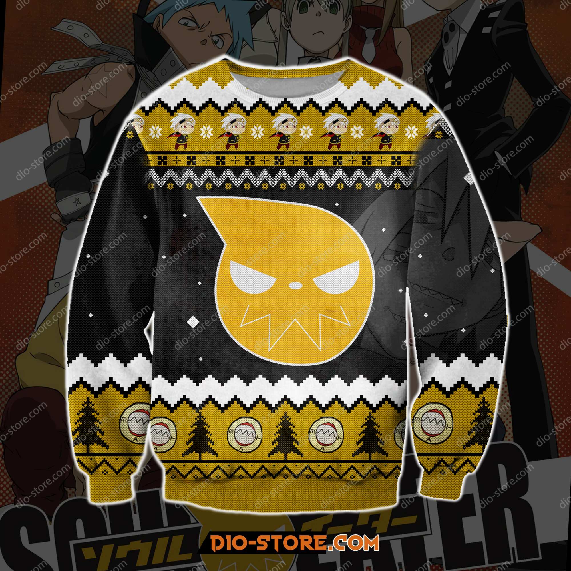 Soul Eater Manga 3D Print Ugly Christmas Sweater
