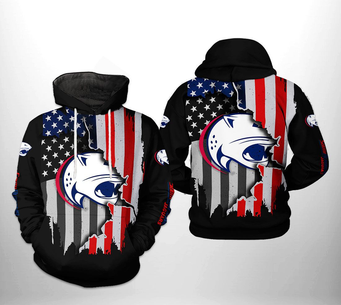 South Alabama Jaguars NCAA US Flag 3D All Over Print Hoodie & Zip Hoodie