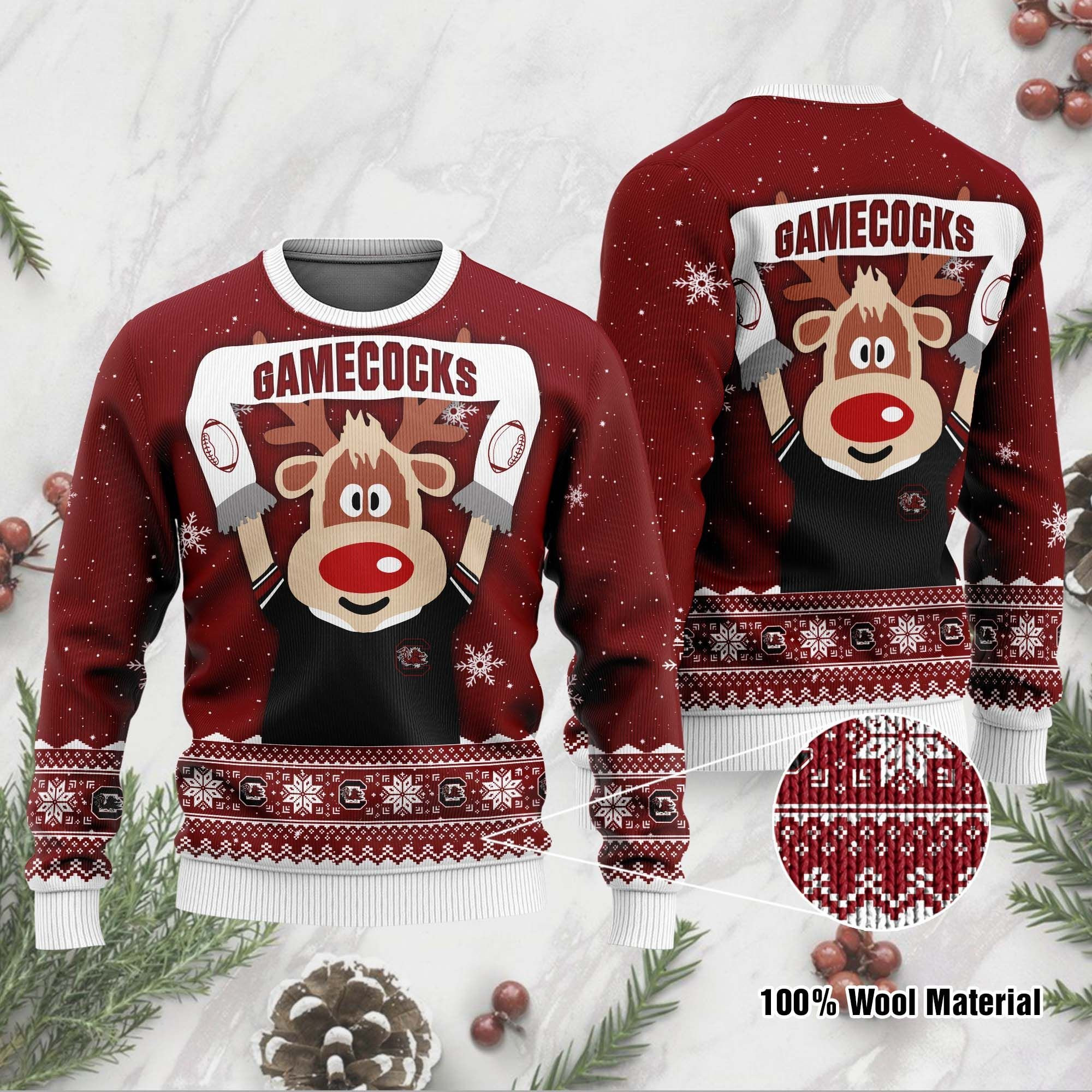 South Carolina Gamecocks Funny Ugly Christmas Sweater, Perfect Holiday Gift