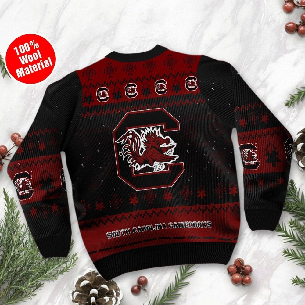 South Carolina Gamecocks Snoopy Dabbing Ugly Christmas Sweater Perfect Holiday Gift - Image 3