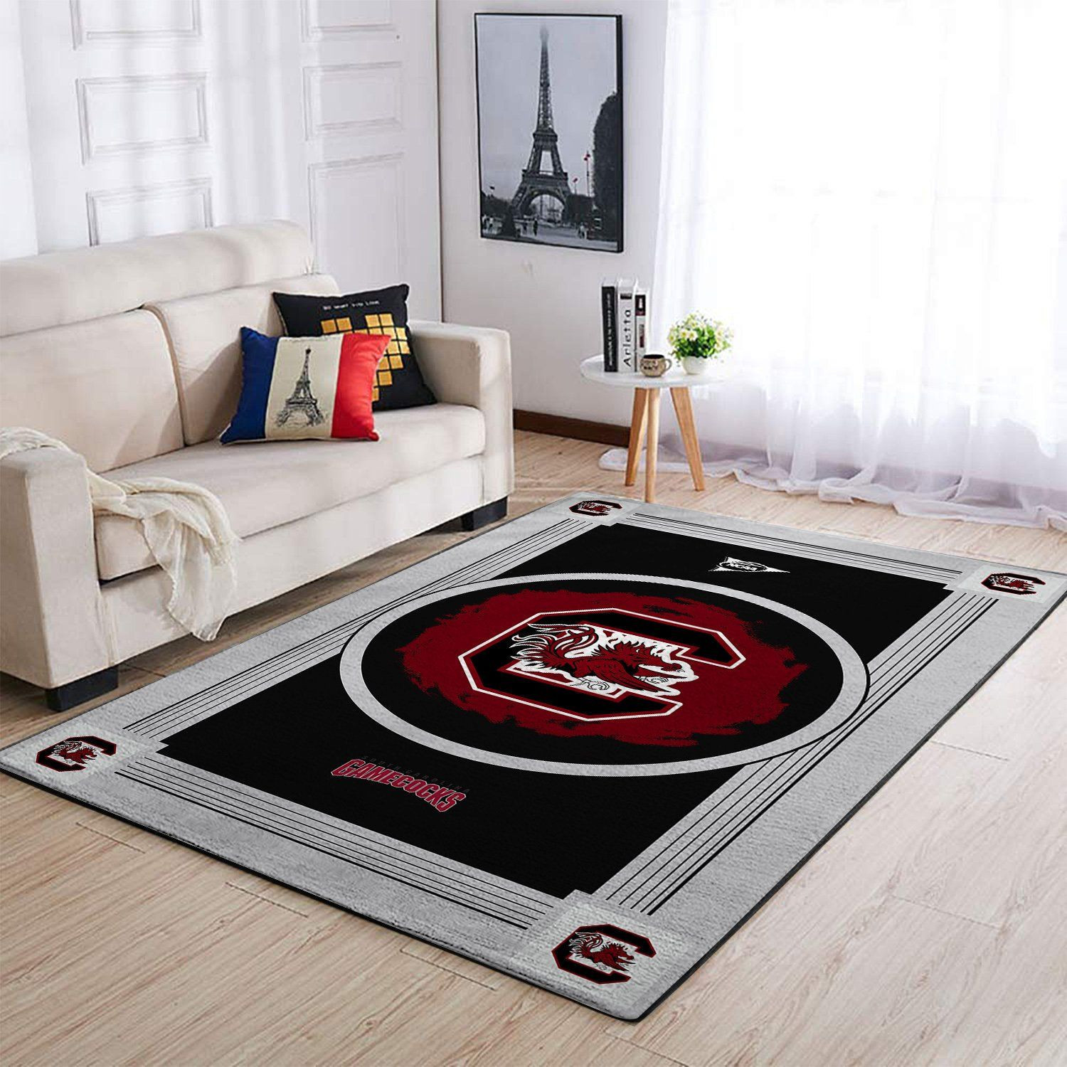 South Carolina Gamecocks Team Logo Nice Gift Rectangle Area Rug – Full Print Carpet For Living Room & Bedroom Home Decor